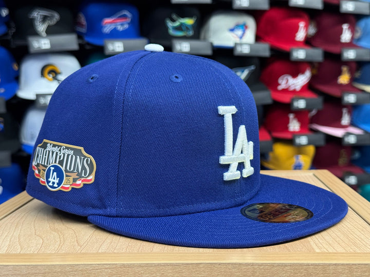 Los Angeles Dodgers New Era 2025 WSC Locker Room TPU Patch 59FIFTY Fitted Hat Cap - THE 4TH QUARTER