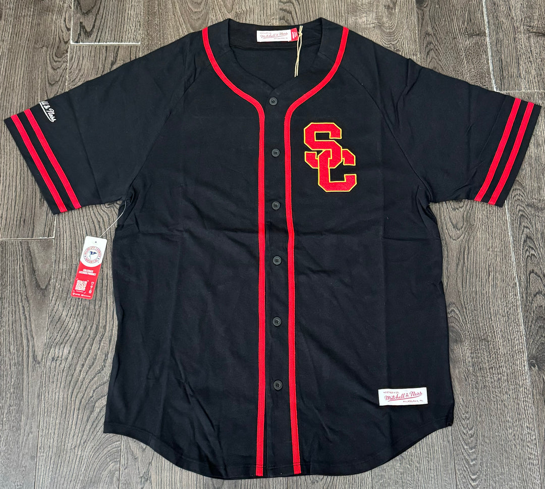 USC Trojans Mens Mitchell & Ness Vintage Logo Button Front Jersey - THE 4TH QUARTER