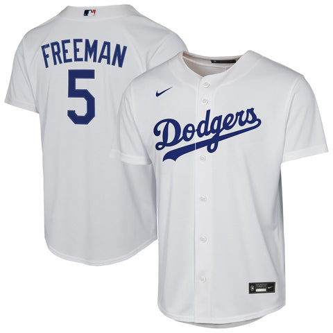 Los Angeles Dodgers Youth Freddie Freeman #5 White Home Replica Jersey