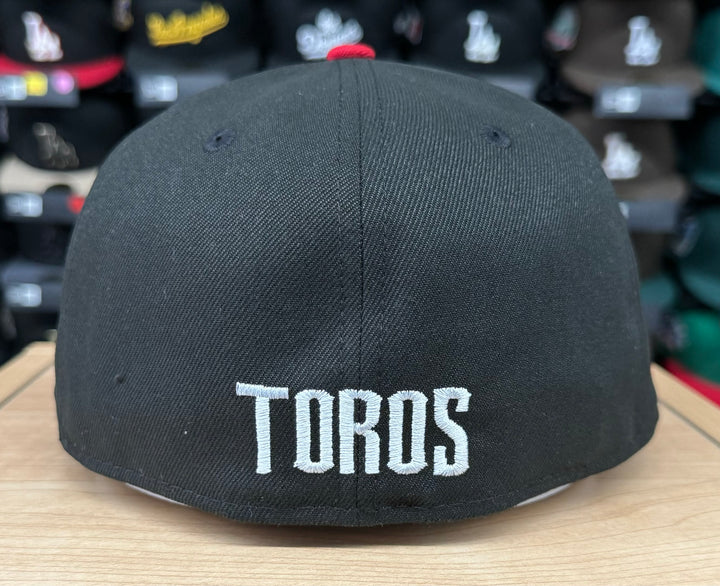 Toros de Tijuana New Era 59Fifty 04 Patch Fitted Black Red Hat Cap - THE 4TH QUARTER