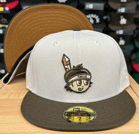 Yaquis de Obregon Fitted New Era 59Fifty Stone Brown Hat Peanut UV