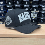 Raiders Snapback 9Forty New Era A-Frame 50th Black Hat Cap
