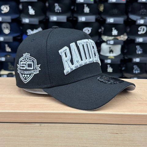 Raiders Snapback 9Forty New Era A-Frame 50th Black Hat Cap