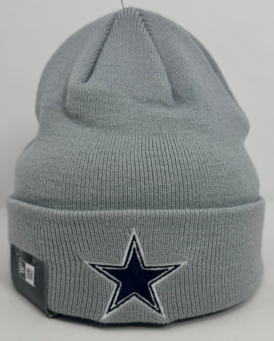 Dallas Cowboys New Era Embroidered Beanie Fold Ski Cap Grey