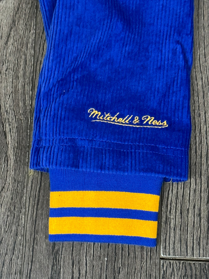 Los Angeles Rams Mens Jacket Mitchell &amp; Ness Royal Off the Bus Corduroy Coaches Full-Snap - THE 4TH QUARTER