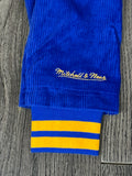 Los Angeles Rams Mens Jacket Mitchell & Ness Royal Off the Bus Corduroy Coaches Full-Snap