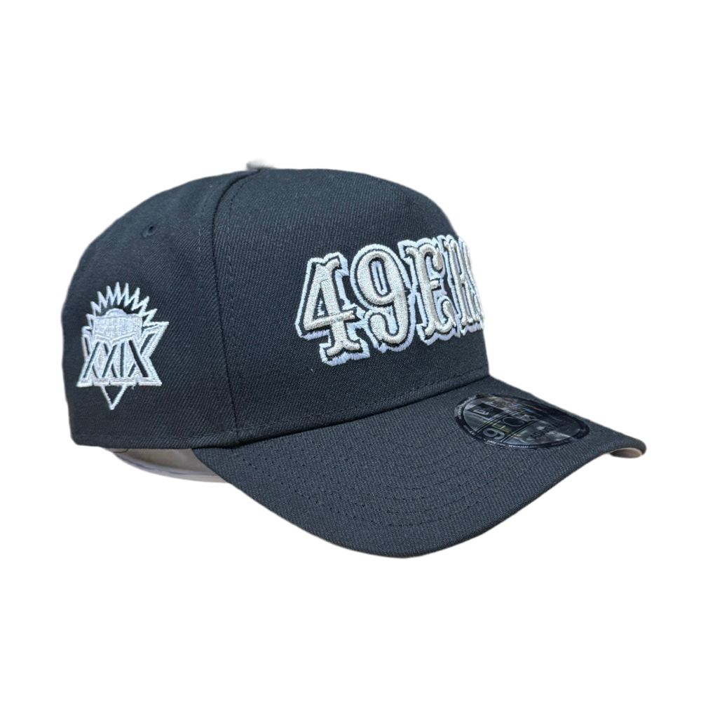 San Francisco 49ers Snapback 9Forty New Era A-Frame SB XXIX Black Hat Cap - THE 4TH QUARTER