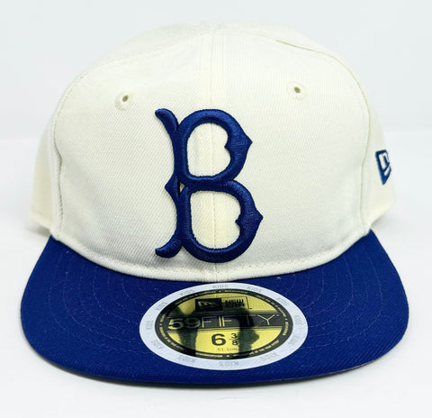 Brooklyn Dodgers Kids Fitted 59Fifty New Era Chrome Blue Cap Hat Grey UV