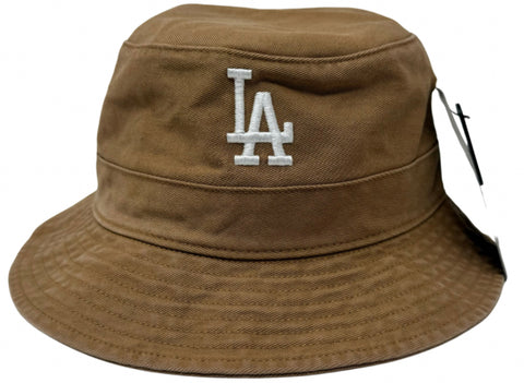 Los Angeles Dodgers 47 Brand Team Bucket Hat Khaki
