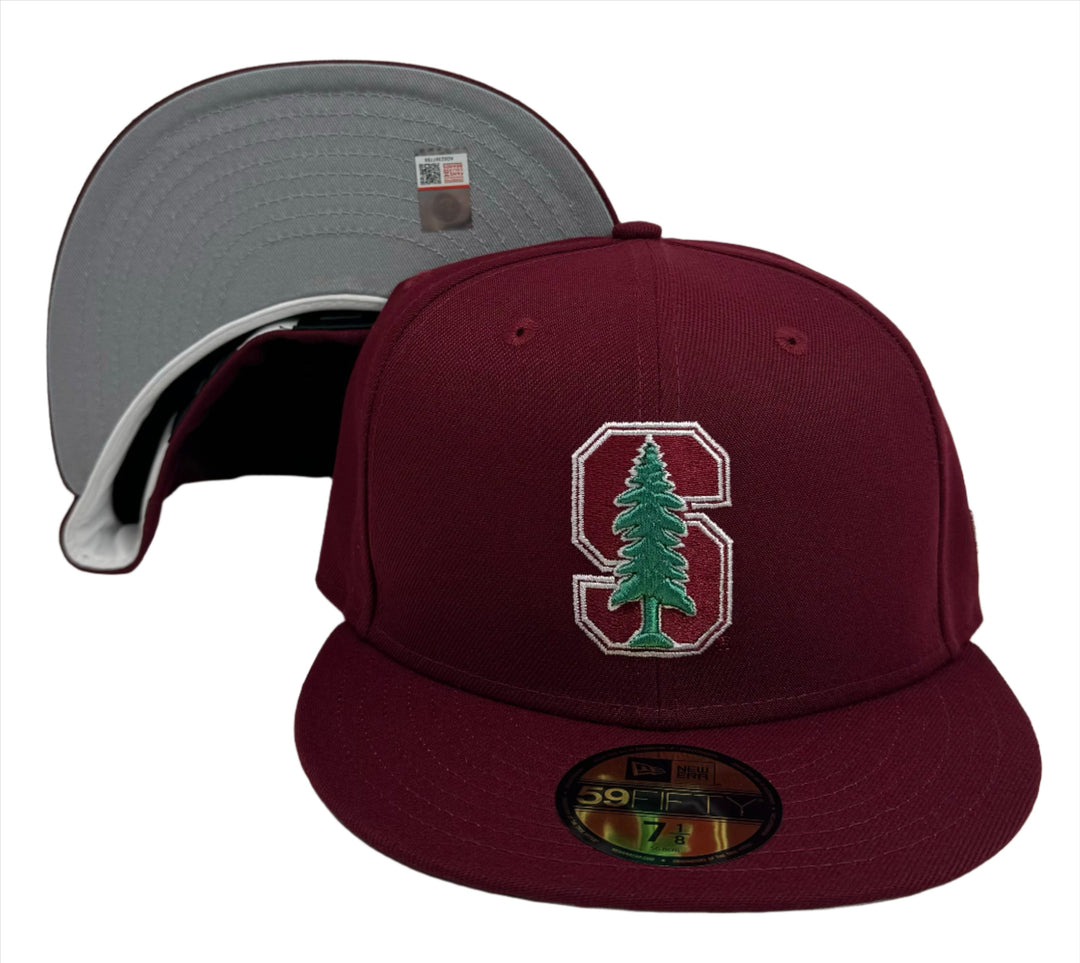 Stanford Cardinal Fitted 59Fifty New Era Cap Hat Grey UV - THE 4TH QUARTER