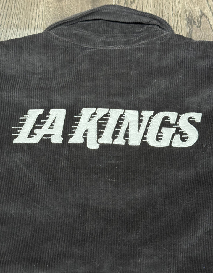 Los Angeles Kings Mens Jacket Mitchell &amp; Ness Off the Bus Corduroy Coaches Full-Snap - THE 4TH QUARTER
