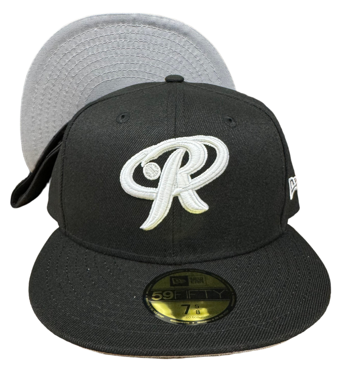Rieleros de Aguascalientes Fitted New Era 59Fifty Black White Cap Hat. Grey UV - THE 4TH QUARTER