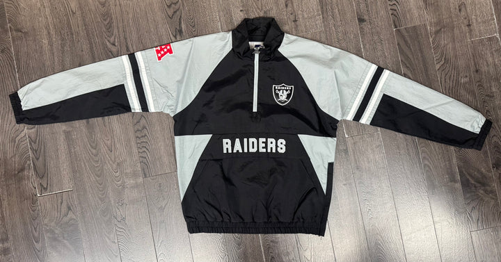 Raiders Mens Prospect 1/4 Zip Starter Jacket - THE 4TH QUARTER
