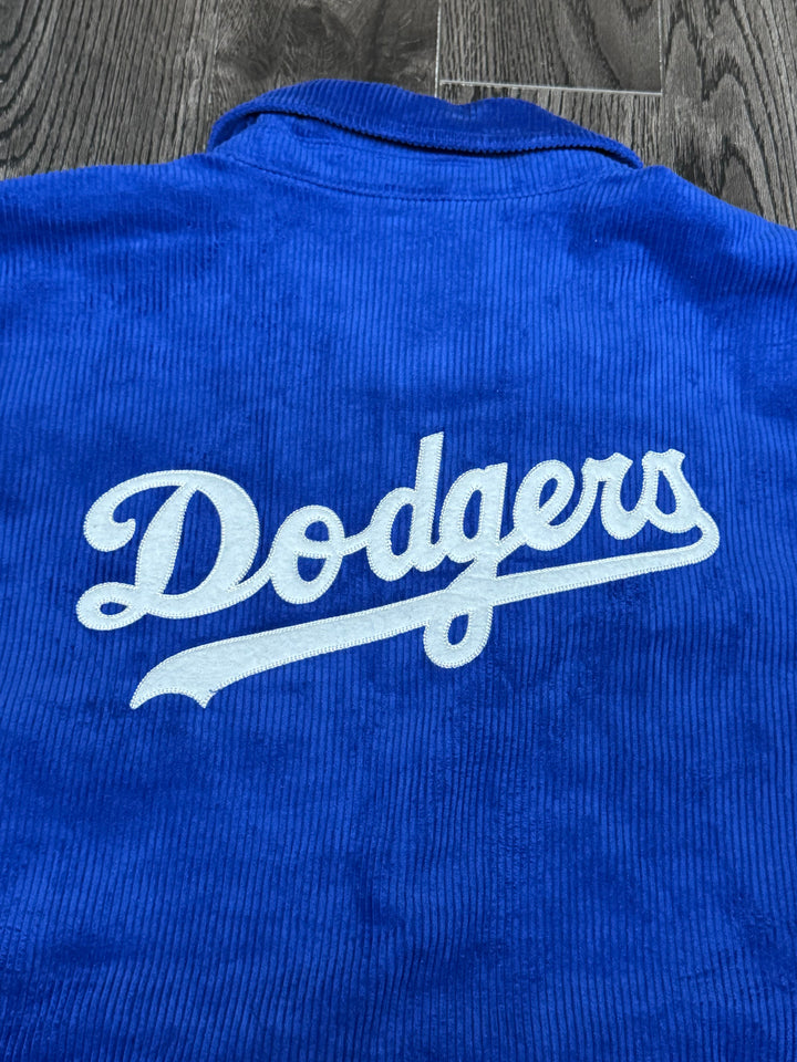 Los Angeles Dodgers Mens Jacket Mitchell &amp; Ness Off the Bus Corduroy Coaches Full-Snap - THE 4TH QUARTER