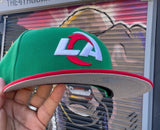 Los Angeles Rams Fitted New Era 59Fifty Green Red Cap Hat Grey UV