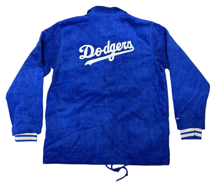 Los Angeles Dodgers Mens Jacket Mitchell &amp; Ness Off the Bus Corduroy Coaches Full-Snap - THE 4TH QUARTER