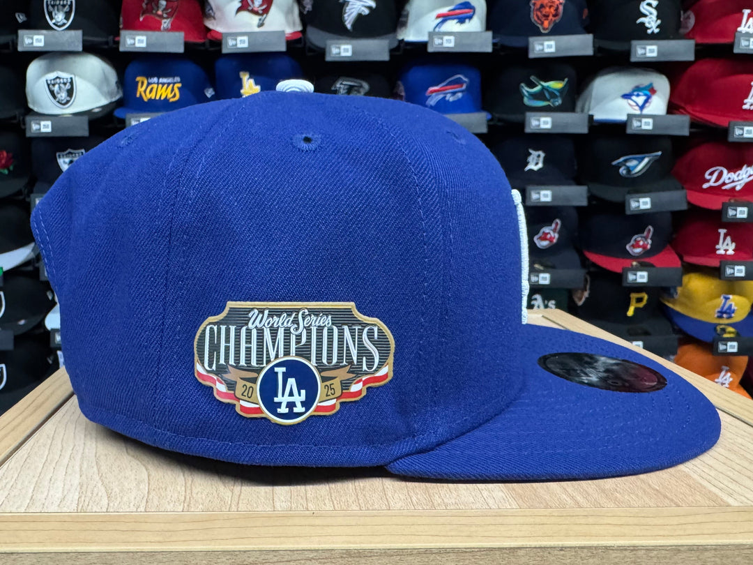 Los Angeles Dodgers New Era 2025 WSC Locker Room TPU Patch 9FIFTY Snapback Hat Cap - THE 4TH QUARTER
