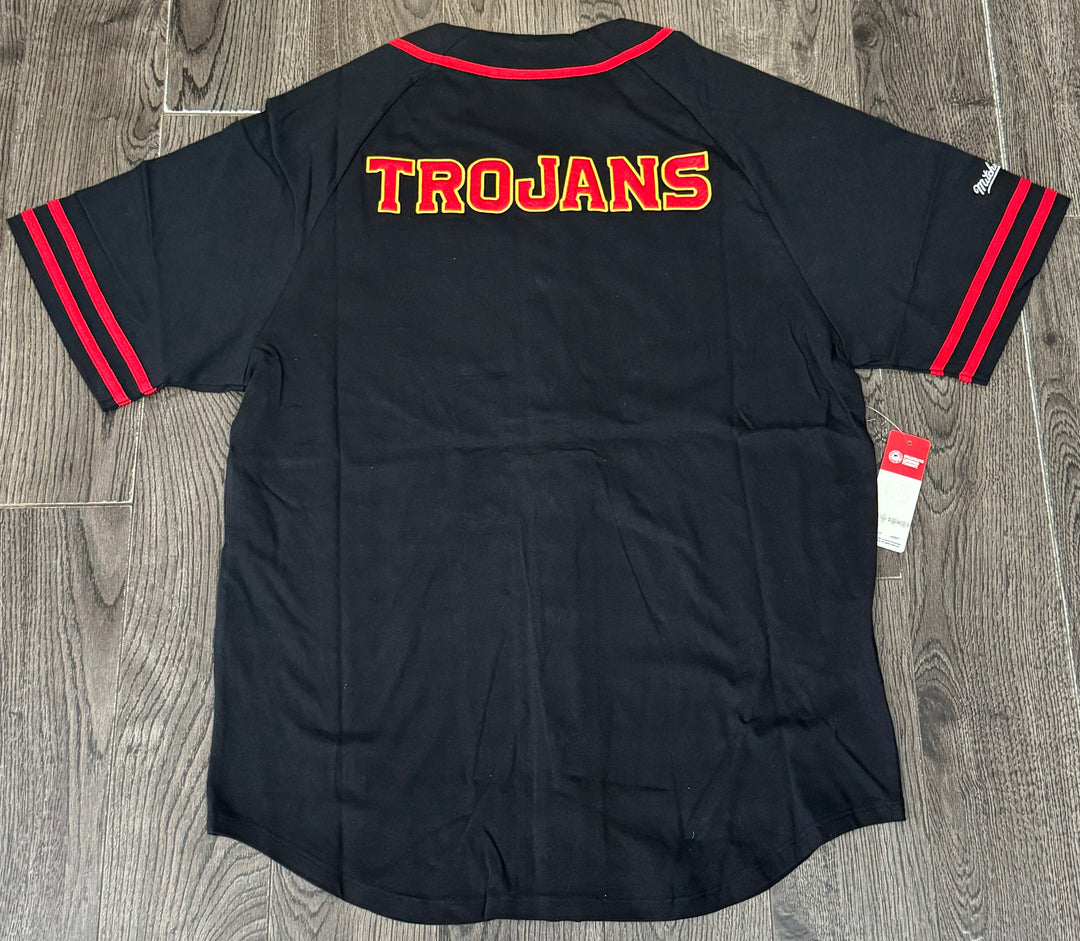 USC Trojans Mens Mitchell &amp; Ness Vintage Logo Button Front Jersey - THE 4TH QUARTER