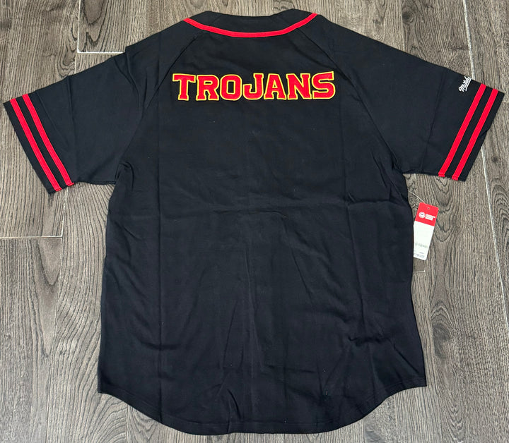USC Trojans Mens Mitchell &amp; Ness Vintage Logo Button Front Jersey - THE 4TH QUARTER