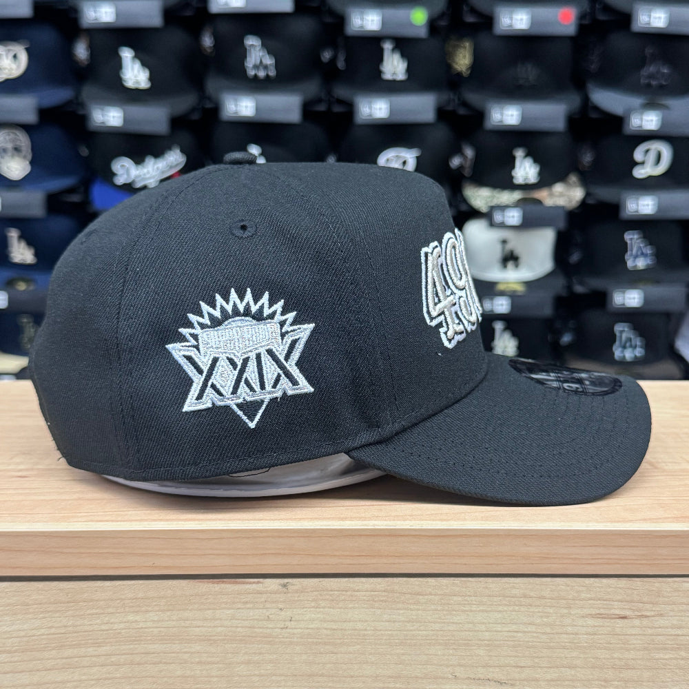San Francisco 49ers Snapback 9Forty New Era A-Frame SB XXIX Black Hat Cap - THE 4TH QUARTER