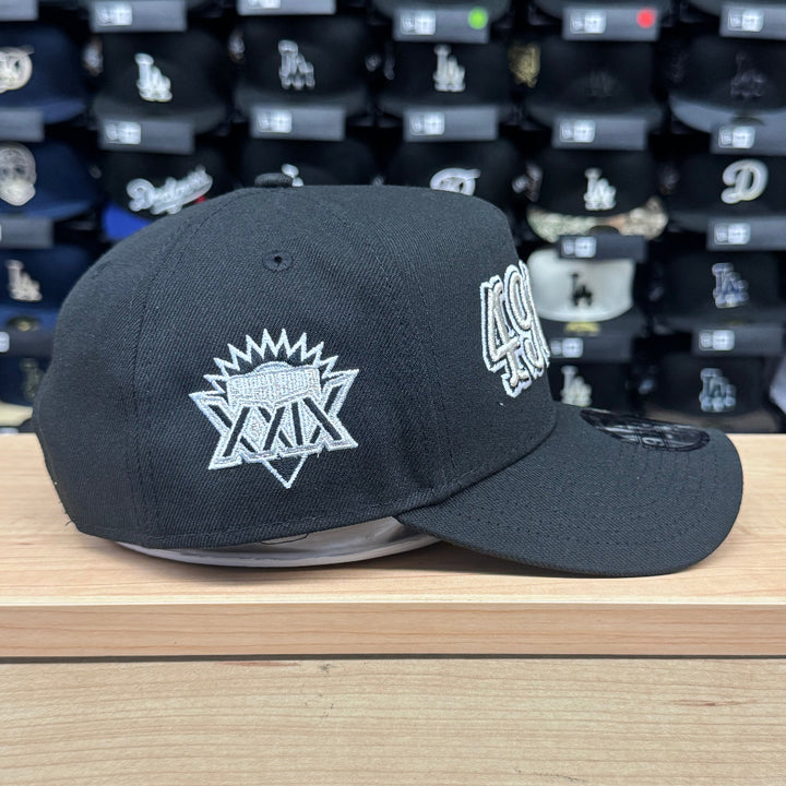 San Francisco 49ers Snapback 9Forty New Era A-Frame SB XXIX Black Hat Cap - THE 4TH QUARTER