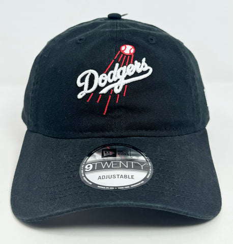 Los Angeles Dodgers Strapback New Era 9Twenty Adjustable Fly Ball Black Cap Hat
