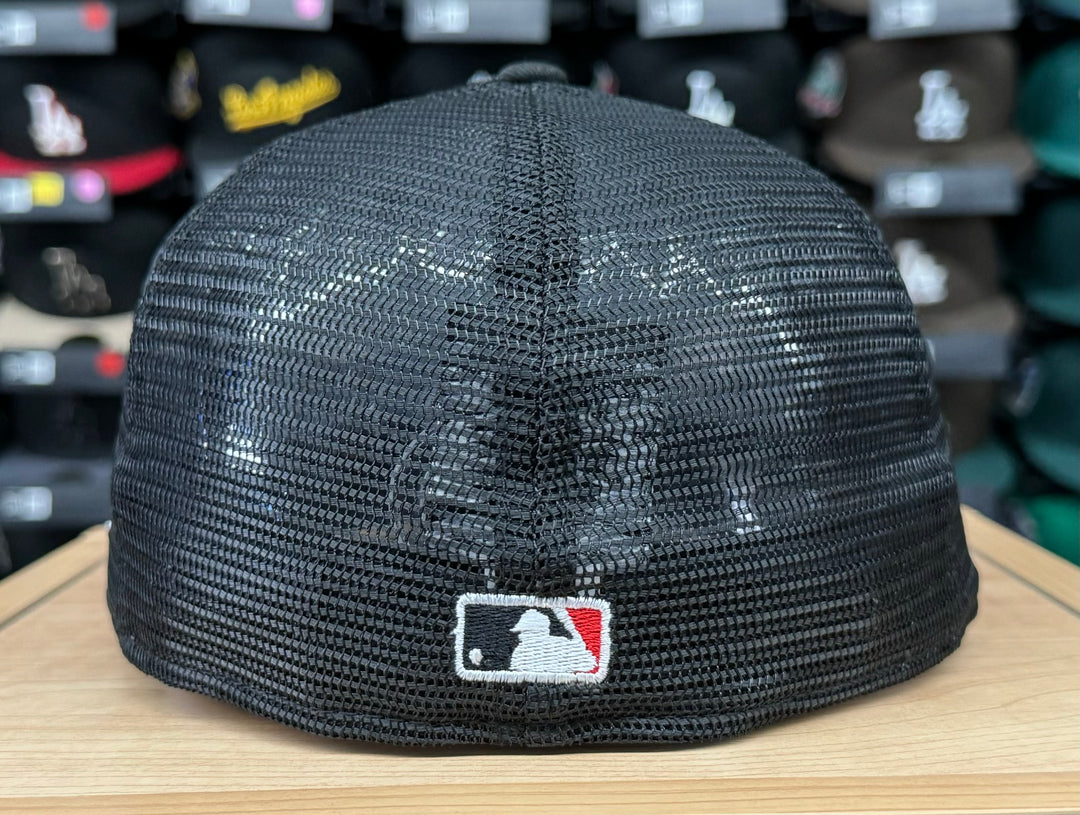 Los Angeles Dodgers Fitted New Era 59Fifty Classic Mesh Trucker Black Cap Hat - THE 4TH QUARTER