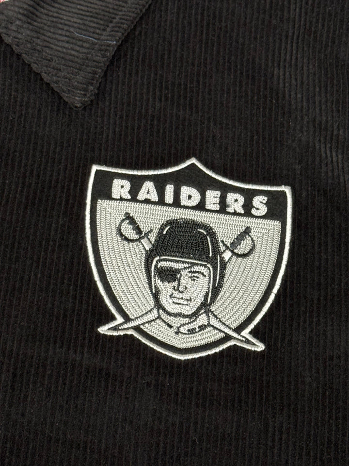 Raiders Mens Jacket Mitchell &amp; Ness Off the Bus Corduroy Coaches Full-Snap - THE 4TH QUARTER