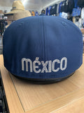 Mexico Fitted New Era 59FIFTY Cap Hat Mexico Flag Patch Ocean Blue
