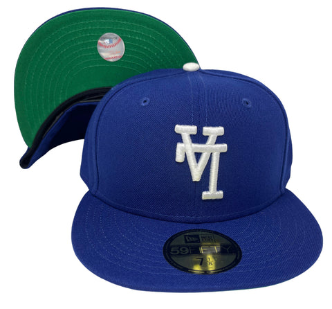 Los Angeles Dodgers Fitted New Era 59FIFTY Upside Down Blue Cap Hat Green UV