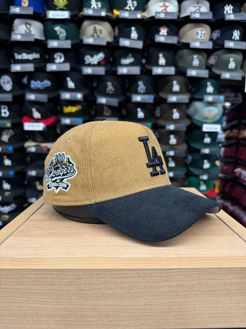 Los Angeles Dodgers Snapback 9Forty New Era A-Frame 100 Anni. Corduroy Wheat Black Hat Cap Grey UV