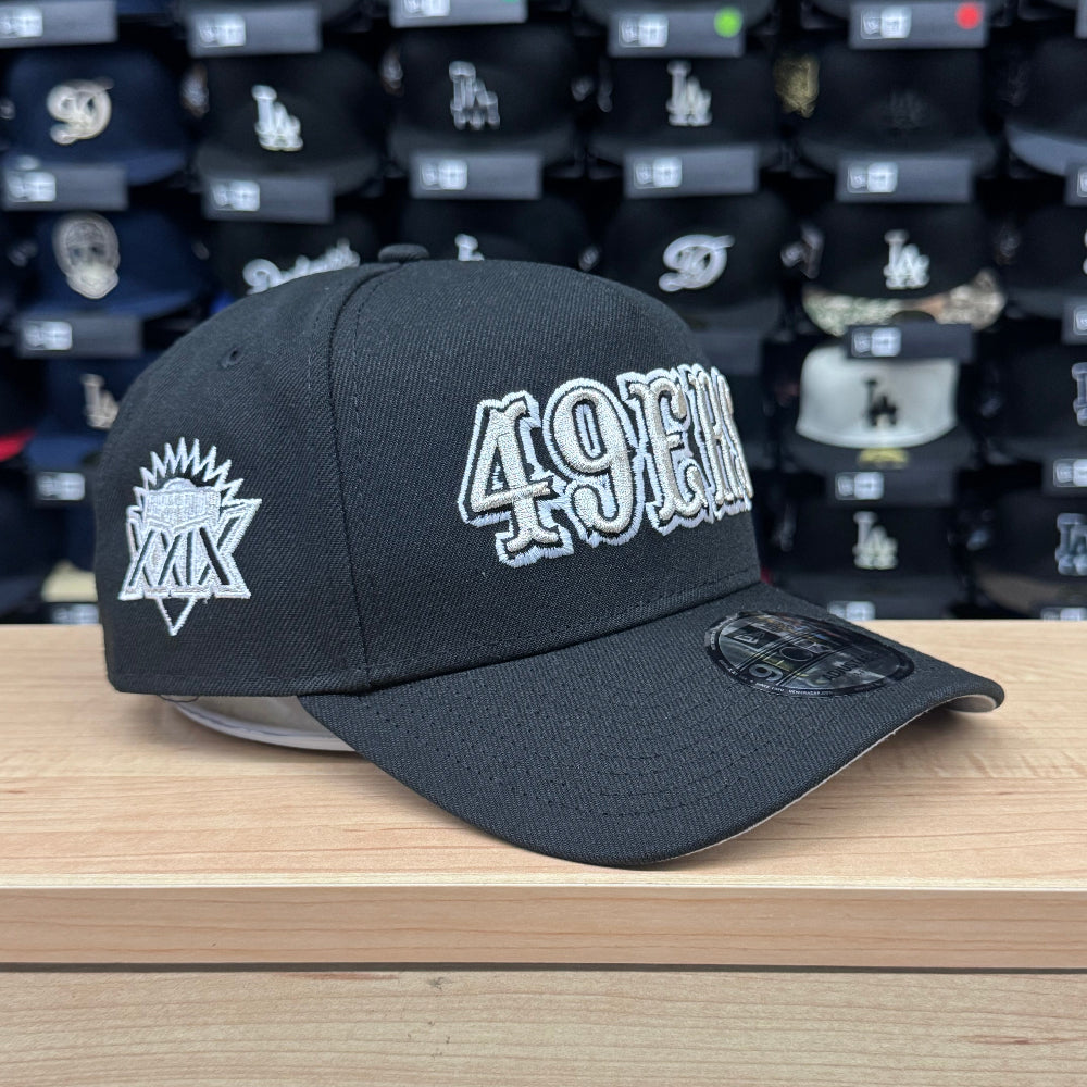 San Francisco 49ers Snapback 9Forty New Era A-Frame SB XXIX Black Hat Cap - THE 4TH QUARTER