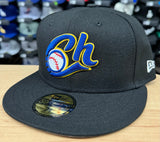 Charros De Jalisco Fitted New Era 59Fifty LMP Black Hat Cap Grey UV