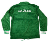 Philadelphia Eagles Mens Jacket Mitchell & Ness Off the Bus Corduroy Coaches Full-Snap