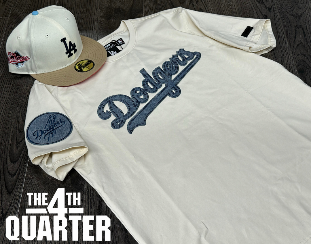 Los Angeles Dodgers Mens T-Shirt Pro Standard Linen Cream Tee - THE 4TH QUARTER