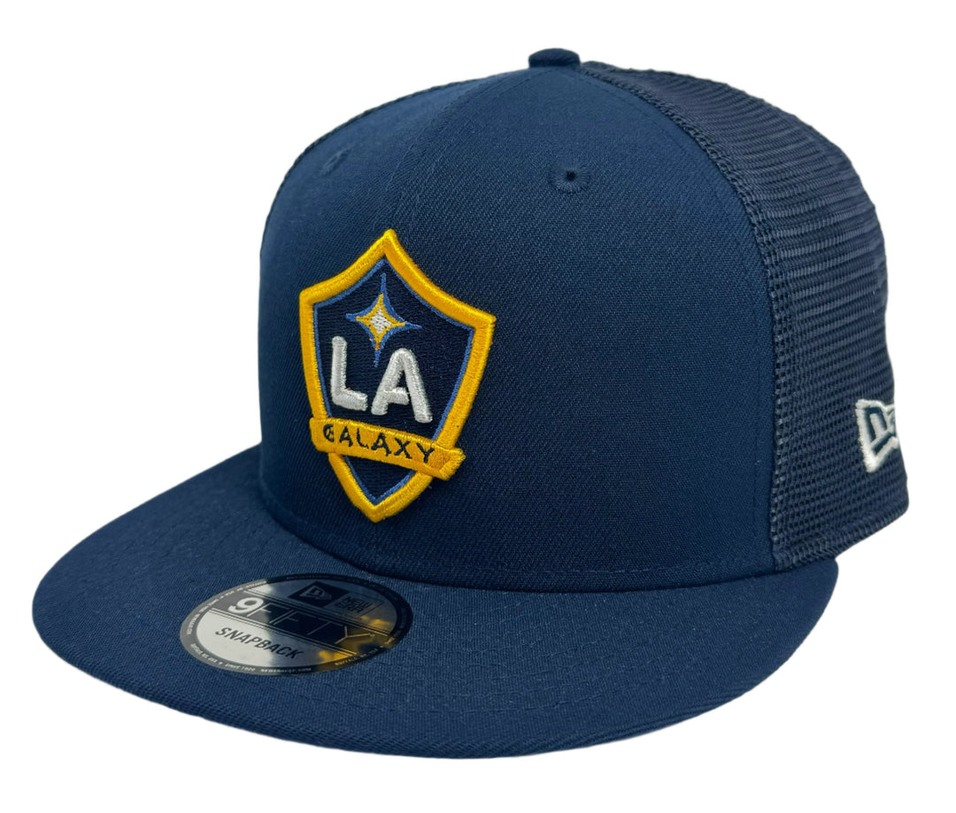 Los Angeles Galaxy Snapback New Era Navy Mesh Trucker Cap Hat Grey UV - THE 4TH QUARTER