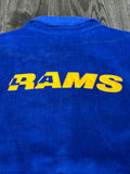 Los Angeles Rams Mens Jacket Mitchell & Ness Royal Off the Bus Corduroy Coaches Full-Snap
