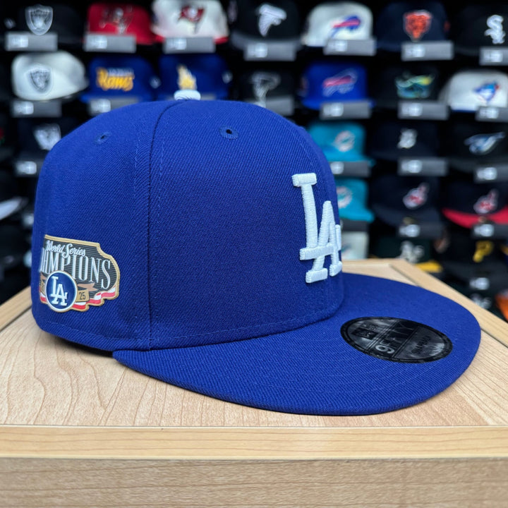 Los Angeles Dodgers New Era 2025 WSC Locker Room TPU Patch 9FIFTY Snapback Hat Cap - THE 4TH QUARTER