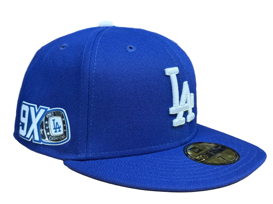 Los Angeles Dodgers New Era 2025 WSC 9X TPU Patch 59FIFTY Fitted Hat Cap - THE 4TH QUARTER