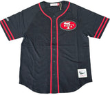 San Francisco 49ers Mens Mitchell & Ness Vintage Logo Button Front Jersey