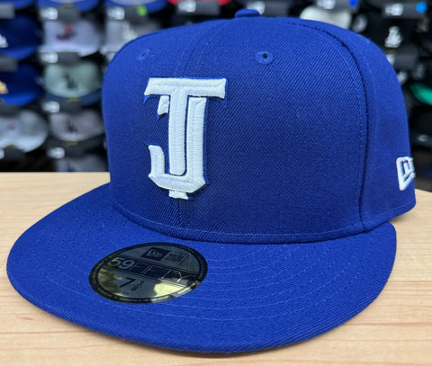 Toros de Tijuana Fitted New Era 59Fifty LMB Team Logo Blue Cap Hat Grey UV