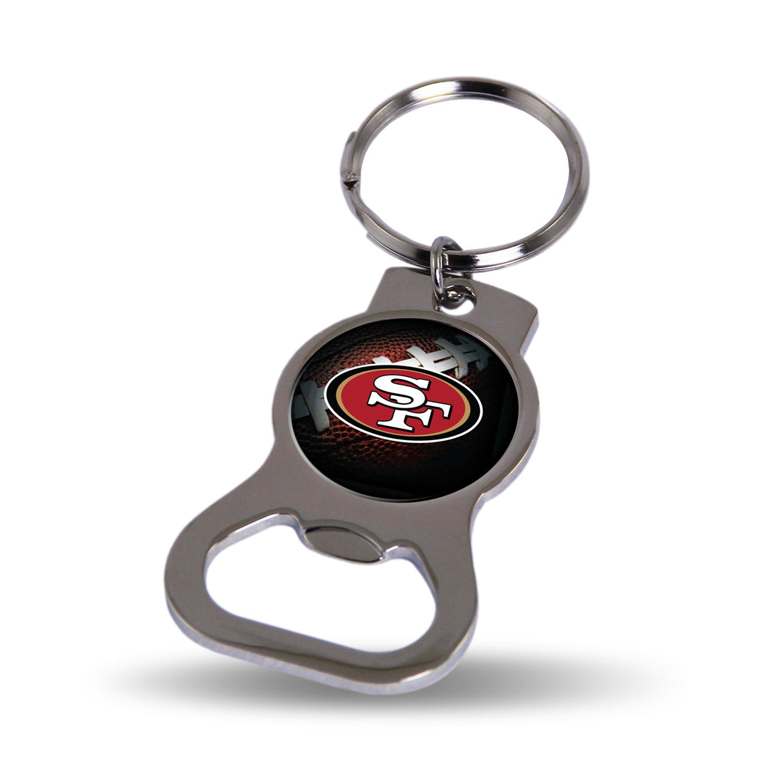 San Francisco 49ers Bottle Opener Key Ring Football - THE 4TH QUARTER