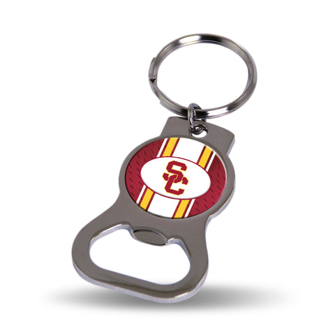 USC Trojans Bottle Opener Key Ring Football
