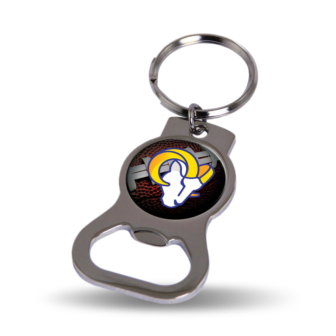 Los Angeles Rams Bottle Opener Key Ring Football - THE 4TH QUARTER