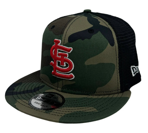 St. Louis Cardinals Snapback New Era Camo Mesh Trucker Cap Hat Grey UV