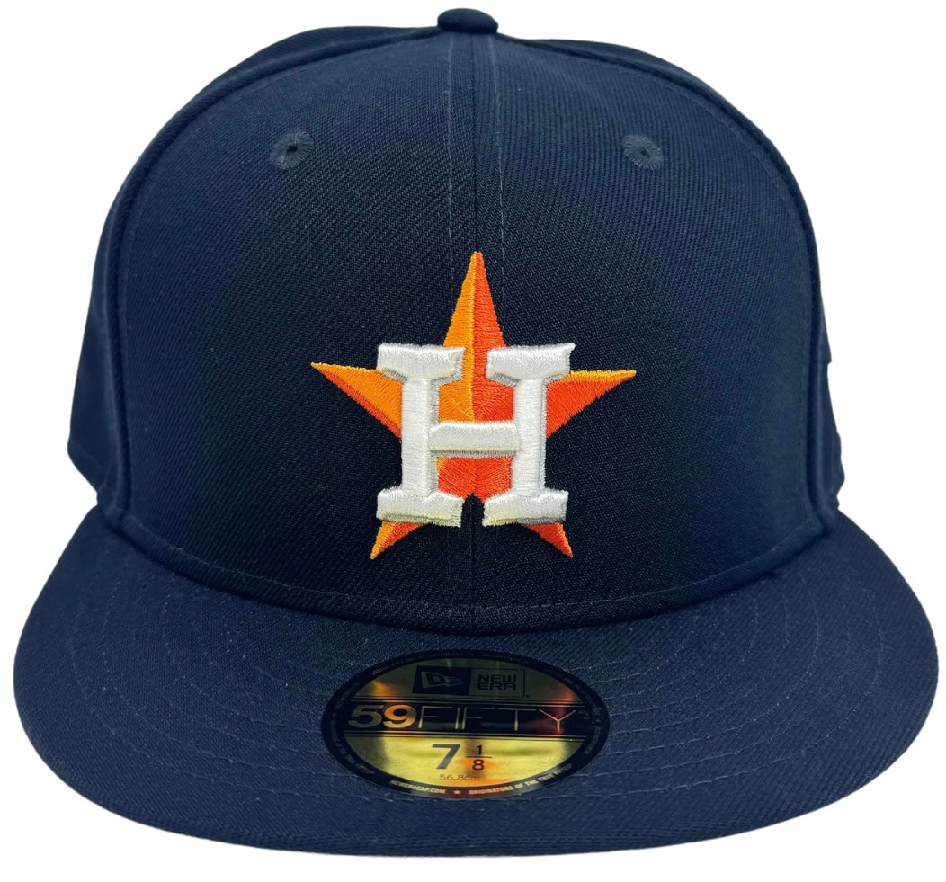 Houston Astros Fitted 59Fifty New Era Navy Cap Hat Grey UV - THE 4TH QUARTER