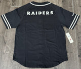 Oakland Raiders Mens Mitchell & Ness Vintage Logo Button Front Jersey