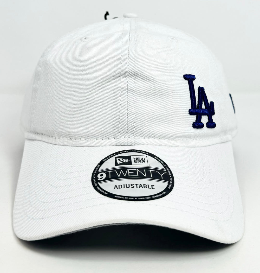 Los Angeles Dodgers Strapback New Era 9Twenty Adjustable Court White Cap Hat - THE 4TH QUARTER
