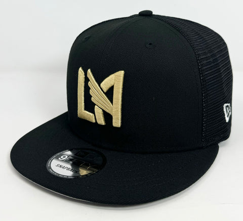 Los Angeles FC Snapback New Era Black Mesh Trucker Cap Hat Grey UV