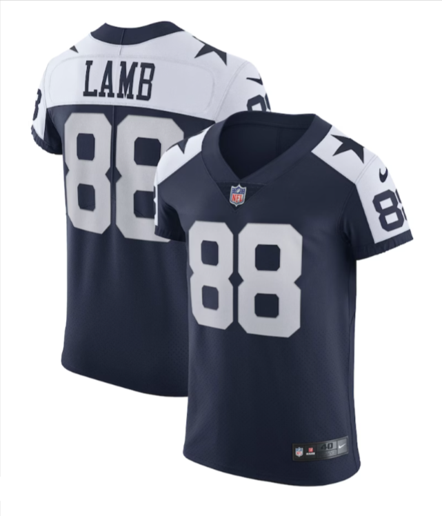Dallas Cowboys Mens Jersey Nike Alternate Vapor Elite 2Tone Ceedee Lamb #88 - THE 4TH QUARTER